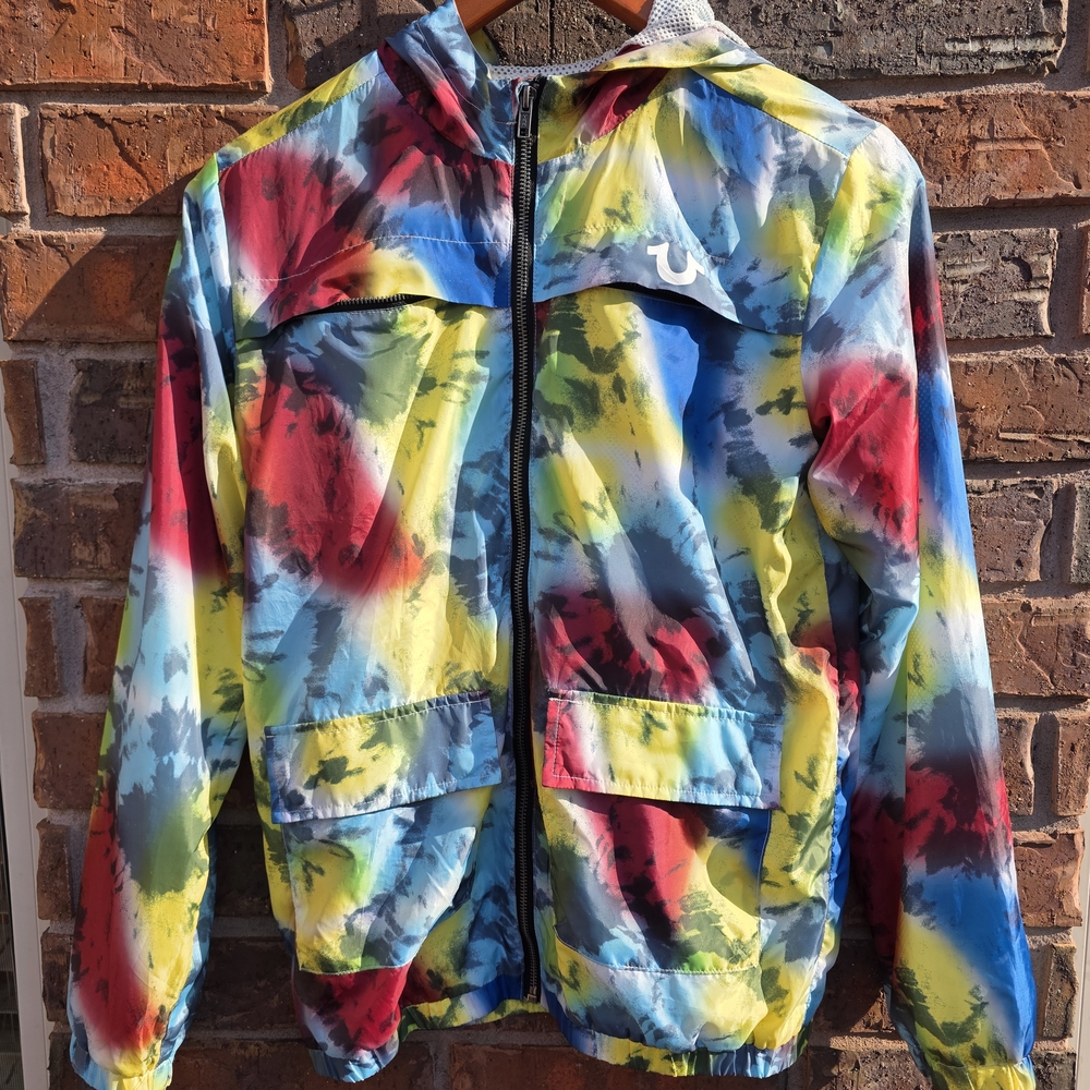 True Religion Mesh Jacket with Subtle Tie-Dye